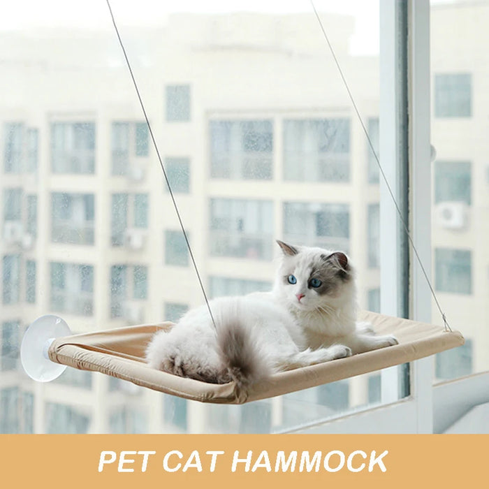 Cat Hammock - Aerial Hanging Bed for Cats, Climbing Frame, Sunny Window Seat, Nido for Cats, Carrying Capacity 20kg, Pet Accessories