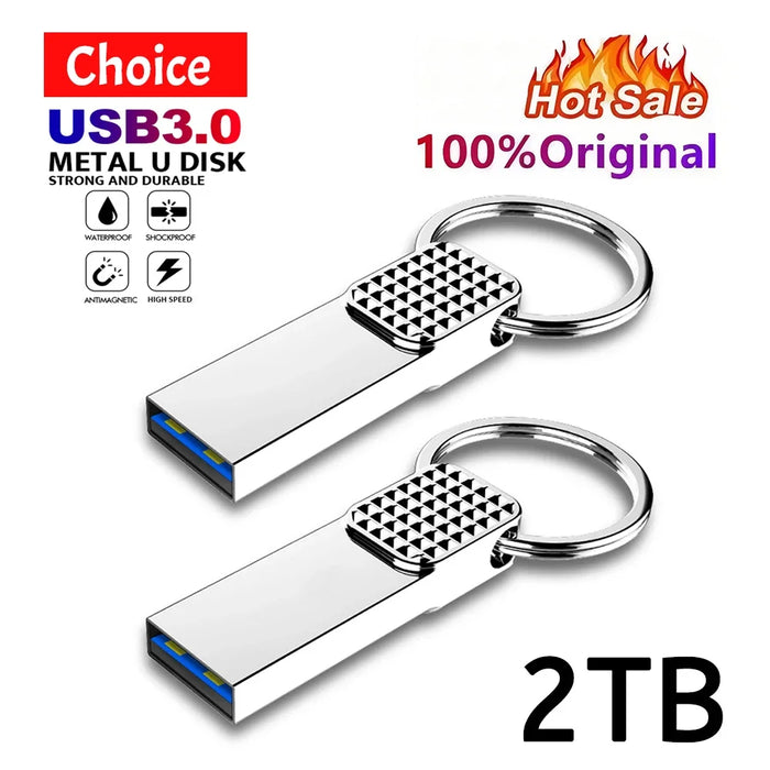 Pendrive USB 3,0 de alta velocidad, Memoria USB de 64GB, 32GB, Memoria USB, unidades Flash USB, disco U resistente al agua, 128GB, 512GB, ITB 2TB