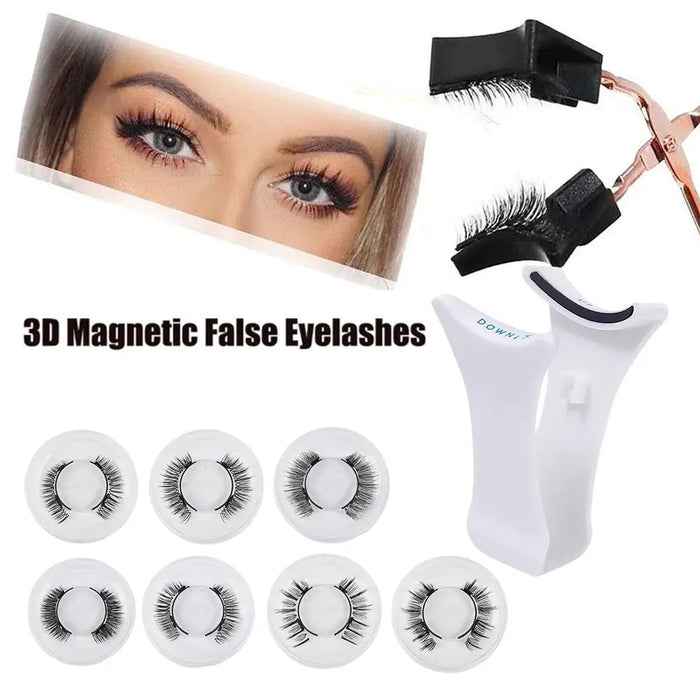 Magnetische handgemachte 3D-falsche Wimpern – wiederverwendbare Wimpern mit Pinzette für natürliches Aussehen