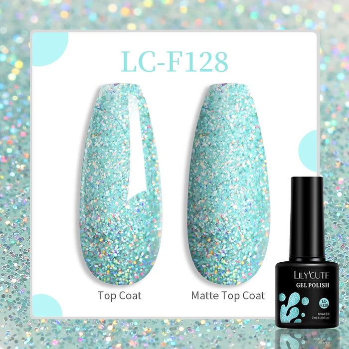 LILYCUTE 129 Farben 7 ml Nagel-Gel-Nagellack – semi-permanente Nagelkunst und Maniküre mit Soak-Off-LED-UV-Gel-Nagellack