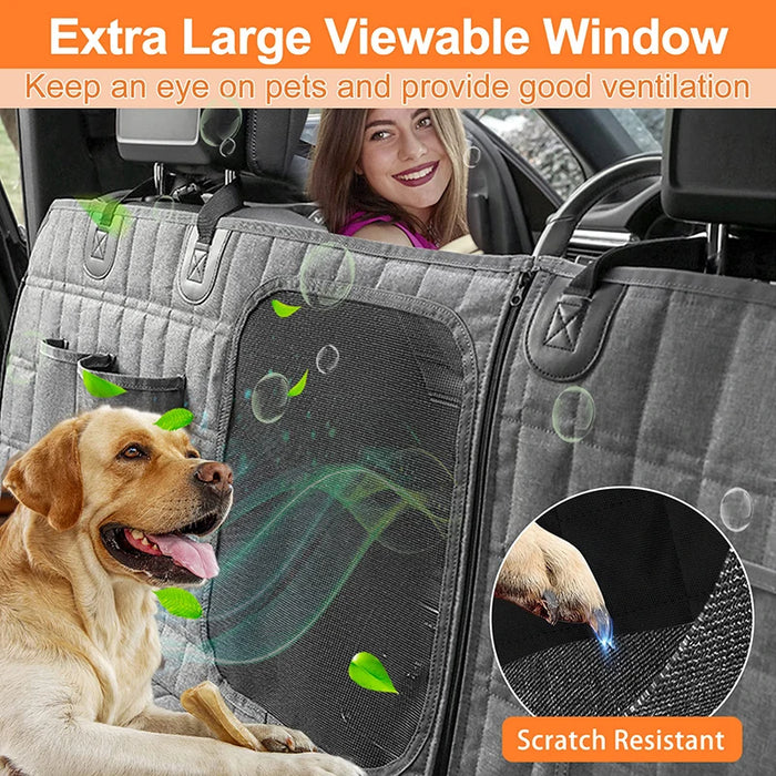 Funda impermeable para asiento de perro para coche, cama de viaje para perro con hamaca, alfombrilla de seguridad y función antideslizante