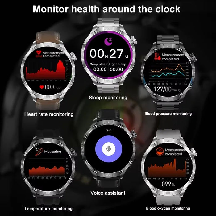 Nouveau 1,85 "écran AMOLED GPS sport montre intelligente pour hommes avec boussole NFC montres étanches fréquence cardiaque appel Bluetooth Smartwatch pour HUAWEI