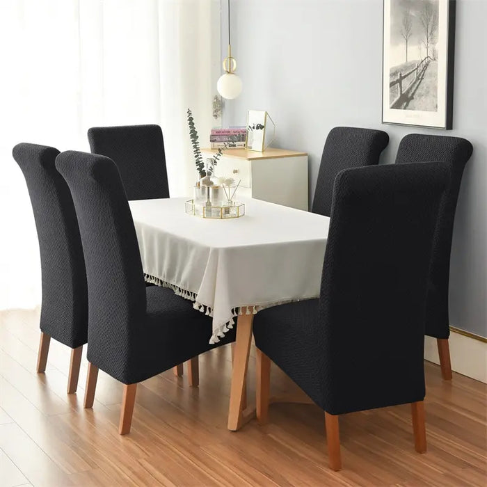 Housses de chaise en jersey extensible taille XL, housses de chaise de salle à manger à dossier long pour mariages et chaises de cuisine