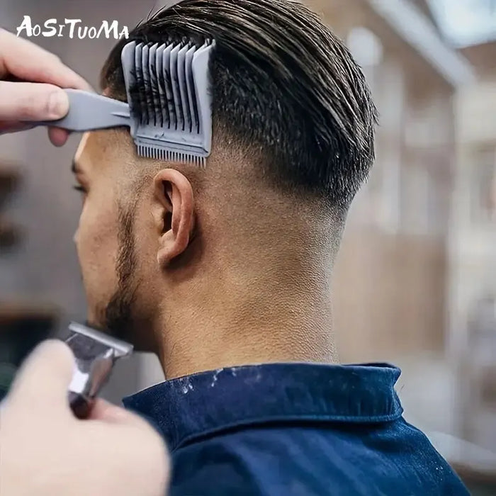 Peigne de coupe de cheveux professionnel pour hommes, peigne de barbier, peigne à dessus plat protégé contre la chaleur et peigne de coupe