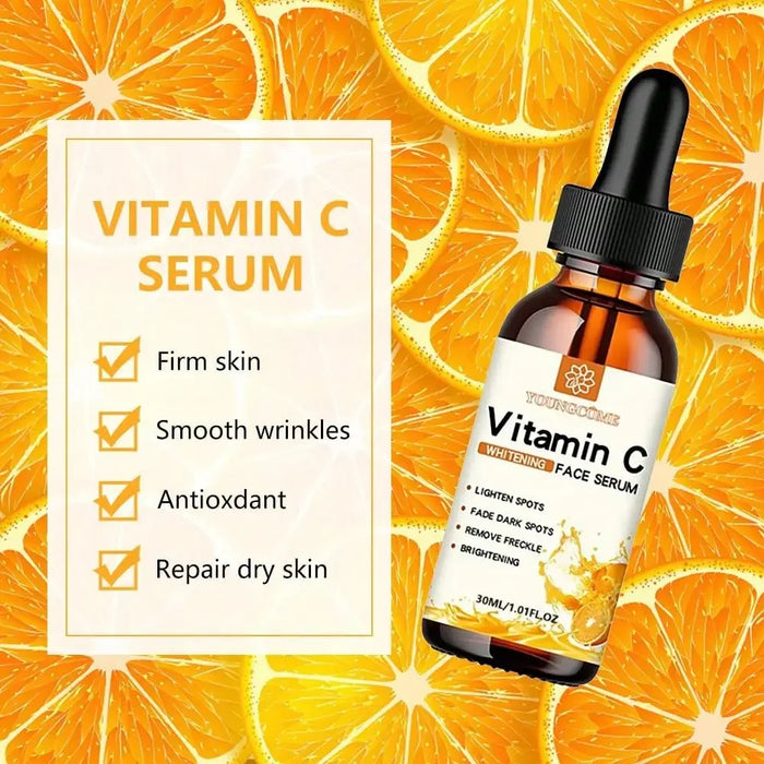 Vitamin-C-Gesichtsessenz mit Hyaluronsäure – Entferner dunkler Flecken, feuchtigkeitsspendend, reparierend und Anti-Aging – 30 ml