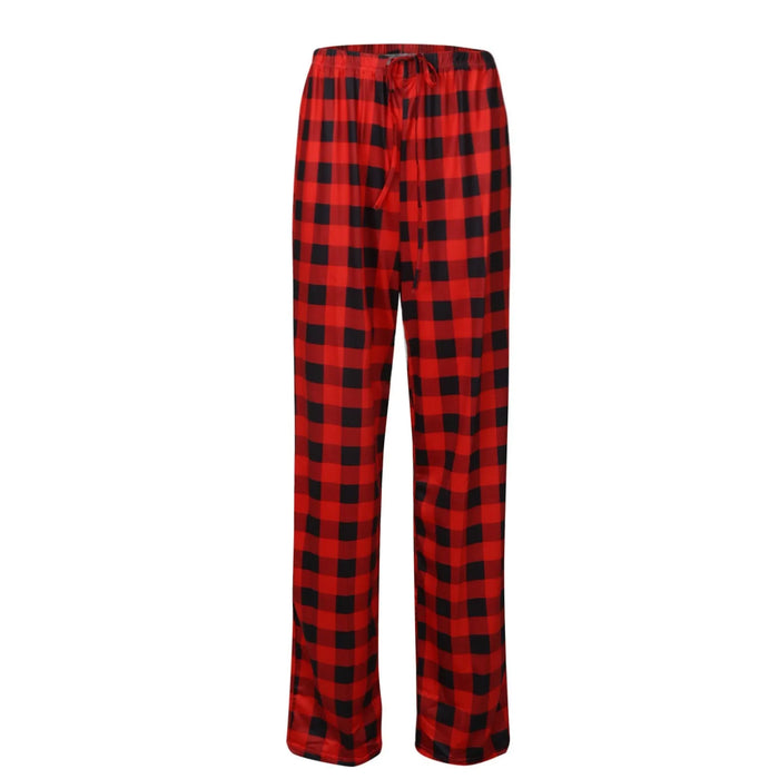 Pantalon de pyjama de noël à carreaux pour femmes, pour l'automne et l'hiver, pantalon à jambes larges à la mode pour un Style de rue décontracté