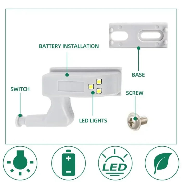 10/20PCS Universal-Garderoben-Sensor-Lampe LED für die Innenbeleuchtung von Schränken, Küchen, Schlafzimmern und Nachtbeleuchtung