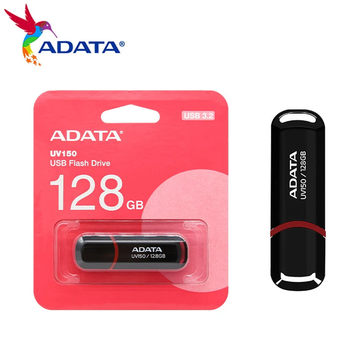 ADATA UV150 USB3.2 Hochgeschwindigkeits-Flash-USB-Flash-Laufwerk Plug-and-Play Einfach tragbares USB-Flash-Laufwerk Schwarz 256 GB 128 GB 64 GB 32 GB