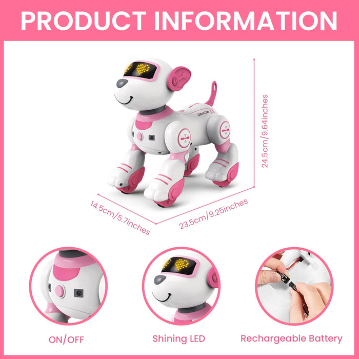 Chien robot intelligent RC – Jouet électronique de marche et de danse avec télécommande pour enfants