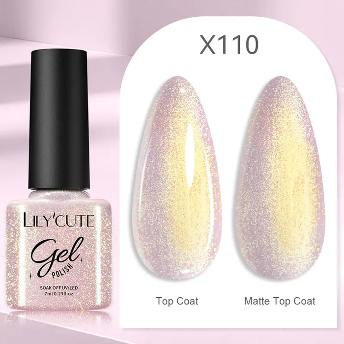 LILYCUTE 129 Farben 7 ml Nagel-Gel-Nagellack – semi-permanente Nagelkunst und Maniküre mit Soak-Off-LED-UV-Gel-Nagellack