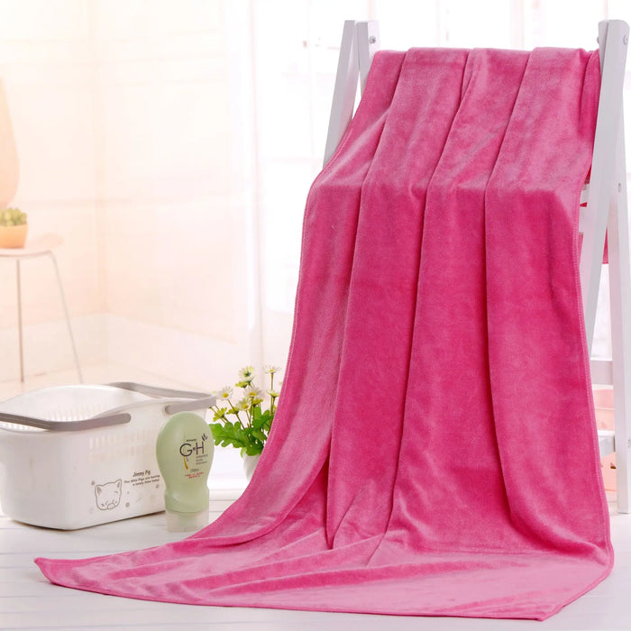 Serviette de bain en microfibre pour sécher les cheveux, serviette de sport douce et épaisse et absorbante pour la maison, le nettoyage de la voiture et les salons de coiffure