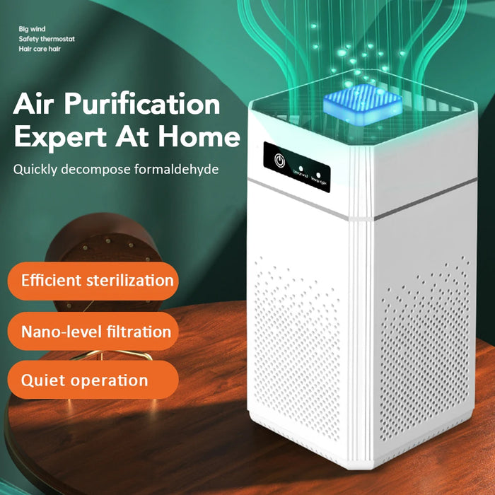 Purificateur d'air avec ions négatifs et ozone, stérilisateur pour cuisine et toilettes, élimine le formaldéhyde et les odeurs désagréables, désodorisant pour animaux et chambres