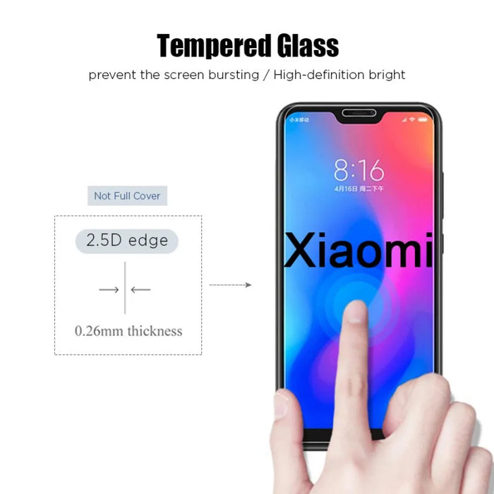 Pack de 2 protections en verre trempé pour Xiaomi Mi 10T lite pro, Mi9 lite, 9 SE et plusieurs autres modèles