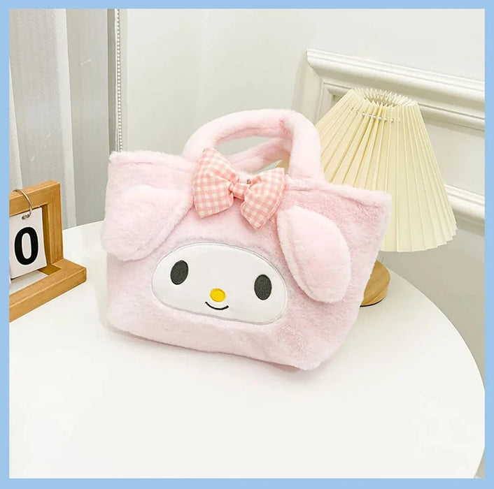 Linda mochila estilo lolita de felpa Sanrio Kuromi - My Melody Dust Bag para regalos de Navidad