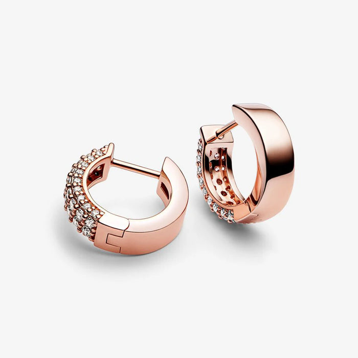 Pendientes de filigrana simples y dobles con pavé para mujer: elegantes joyas de plata de ley 925, perfectos como regalo de cumpleaños