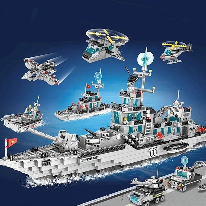 Modelo de buque de guerra de la Marina: kits de construcción de barcos y aviones para niños y adultos, regalo perfecto de Navidad y cumpleaños