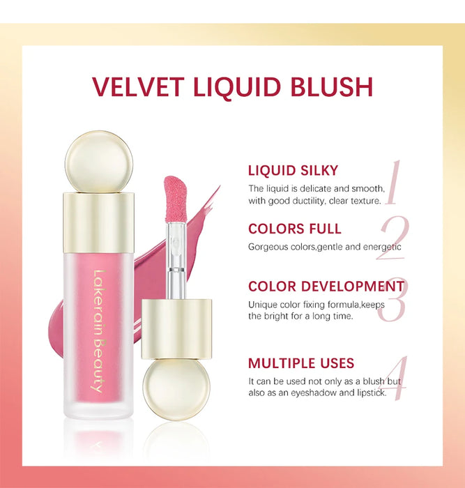 Matte Liquid Blush Velvet Rouge Orange Peach Face Color Lasting Beauty Natural Cheek Color Cream Rouge Makeup 7,5 ml