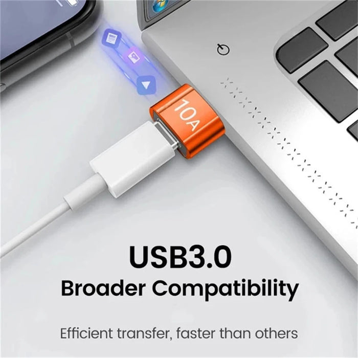 NNBILI 10A OTG USB 3.0 to USB-C Converter for Laptop Xiaomi Samsung Oneplus USBA Female to USB-C Male Fast Charging Data Adapter