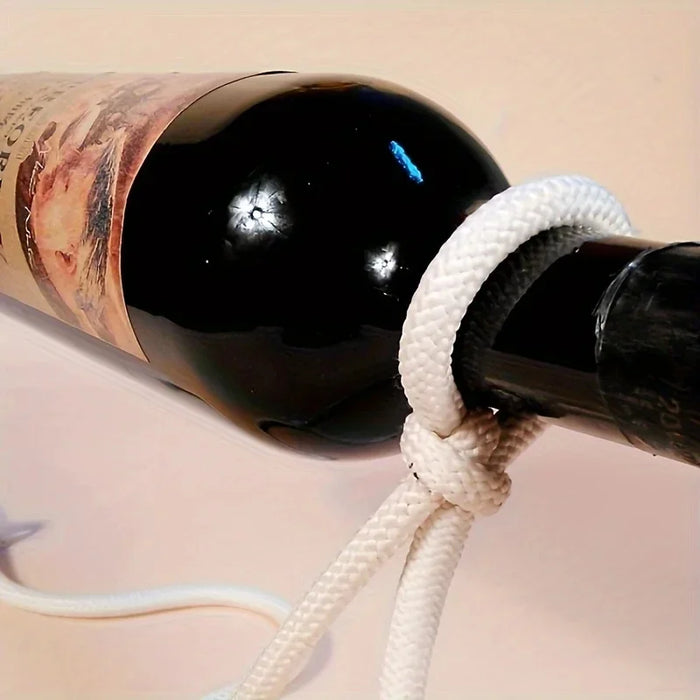 Support à bouteilles de vin créatif avec personnalité, porte-whisky en corde, chaîne suspendue à boucle serpent, décoration de maison et idées cadeaux