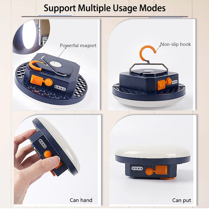 Lámpara de tienda recargable MOSLIGHTING - Iluminación de emergencia portátil para camping al aire libre y mercados nocturnos