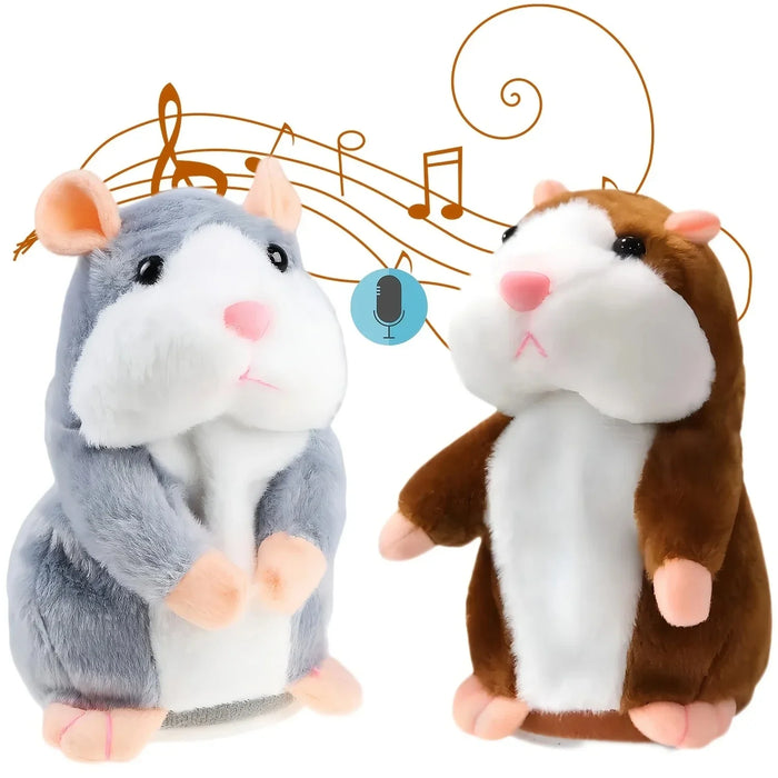 Apprenez à imiter le petit hamster bavard - Peluche amusante pour enfants, poupée hamster bavarde qui apaise les bébés qui pleurent, cadeau parfait pour les enfants.