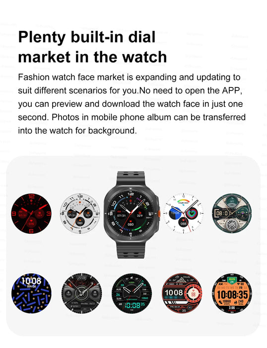 Montre connectée DT Ultra, écran AMOLED, 47mm, Sport, 4 go, BT, boussole d'appel, NFC, pour Samsung Galaxy Apple Xiaomi 2024