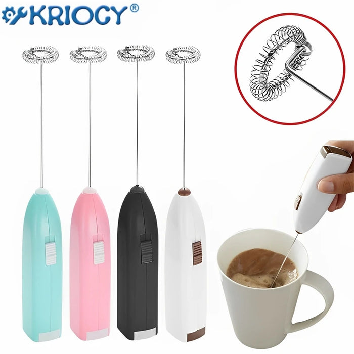 Wireless Mini Electric Coffee Whisk and Frother - Handheld Egg Beater and Cappuccino Frother for the Kitchen