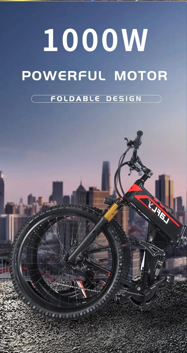 2024 LAFLY X3 PRO 27.5 pouces 1000W vélo électrique pliant 48V VTT VTT assisté au Lithium