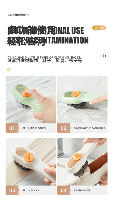 Brosse de nettoyage de chaussures multifonctionnelle avec récipient à savon, brosse douce pour chaussures