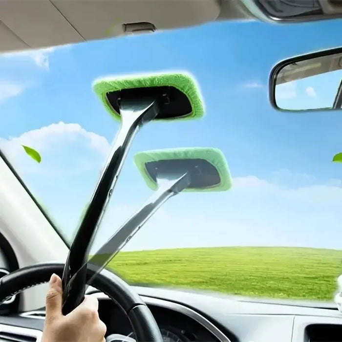 Outil de nettoyage de pare-brise à long manche, brosse de nettoyage de vitres efficace pour voiture et maison