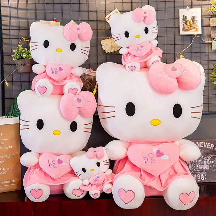 Linda muñeca de peluche de Hello Kitty: juguete y almohada suave y enorme de 24 a 55 cm, regalo de cumpleaños ideal para niños y niñas