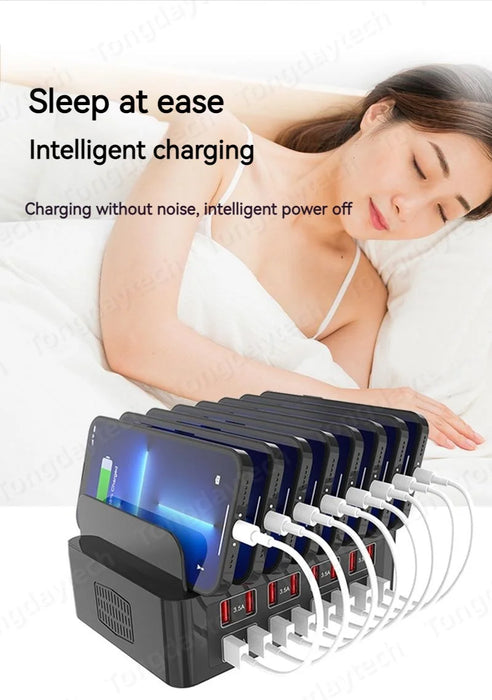 Chargeur rapide 150 W avec 16 ports USB – Station de charge universelle pour iPad, iPhone 14/13, Samsung S22, Xiaomi et tablettes