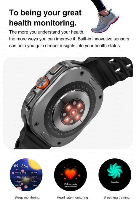 Montre connectée DT Ultra, écran AMOLED, 47mm, Sport, 4 go, BT, boussole d'appel, NFC, pour Samsung Galaxy Apple Xiaomi 2024