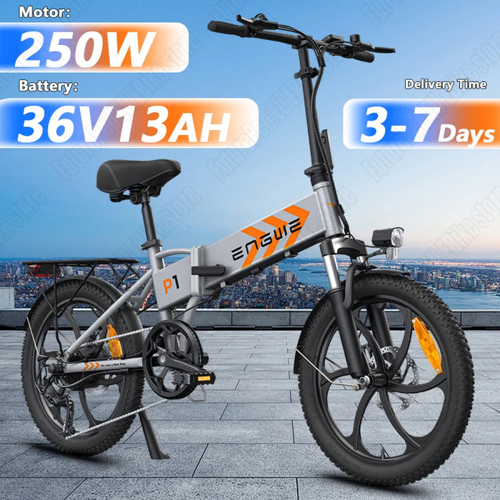 ENGWE P1 vélo électrique pliant 250W moteur sans balais 36V13AH batterie 20 pouces pneu pour les déplacements et les loisirs