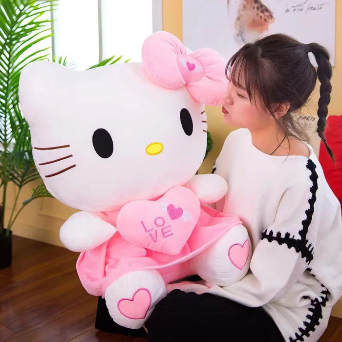 Linda muñeca de peluche de Hello Kitty: juguete y almohada suave y enorme de 24 a 55 cm, regalo de cumpleaños ideal para niños y niñas