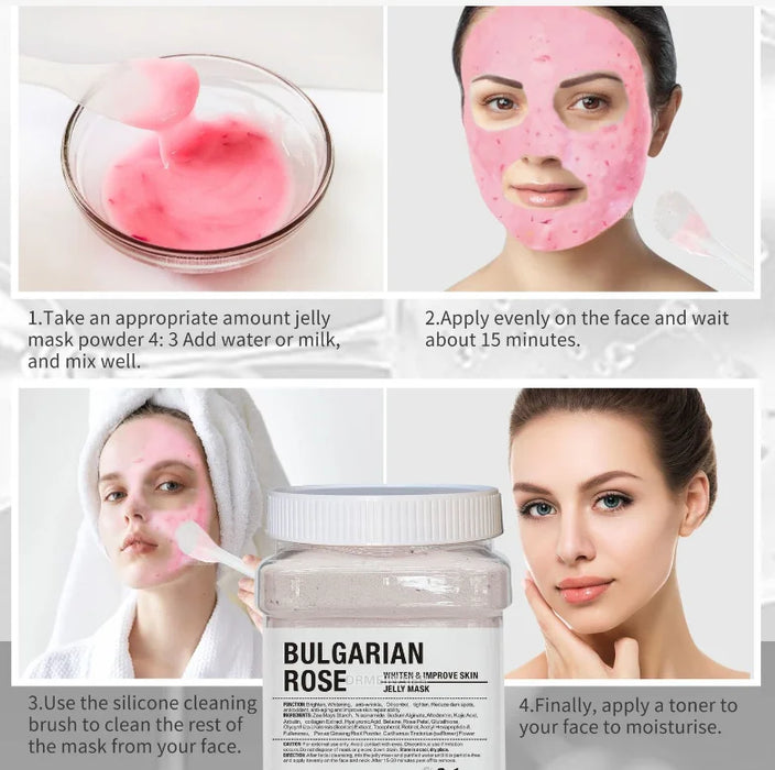 650g Arbutin Rosgelémask – DIY Peeling Gesichtsmaske mit Vitamin C, Hyaluronsäure und 24K Gold