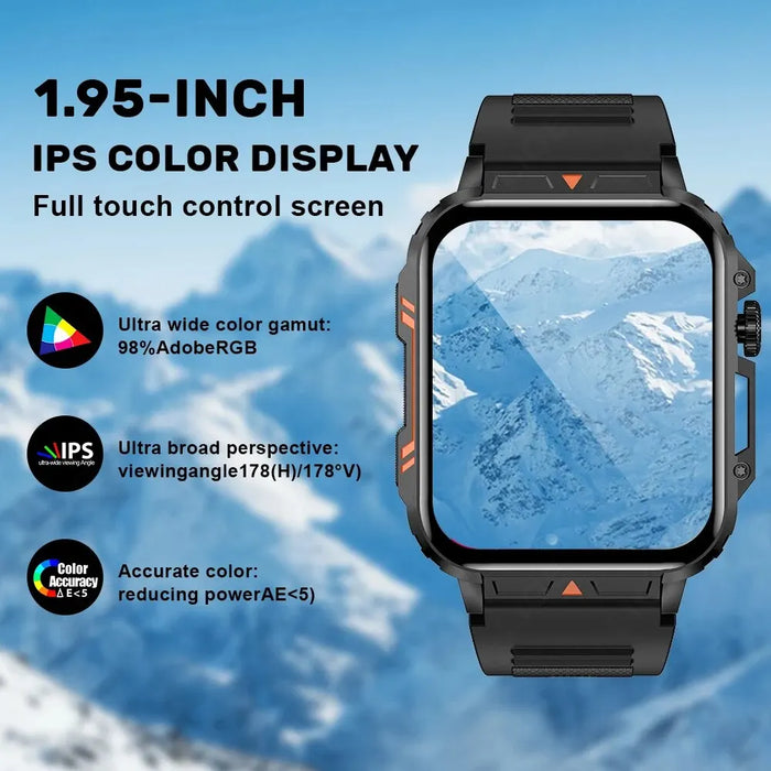 LIGE Smartwatch con Pantalla de 1,95 Pulgadas - Monitoreo de Salud, Reloj Deportivo y Fitness Impermeable IP68 para Hombres y Mujeres