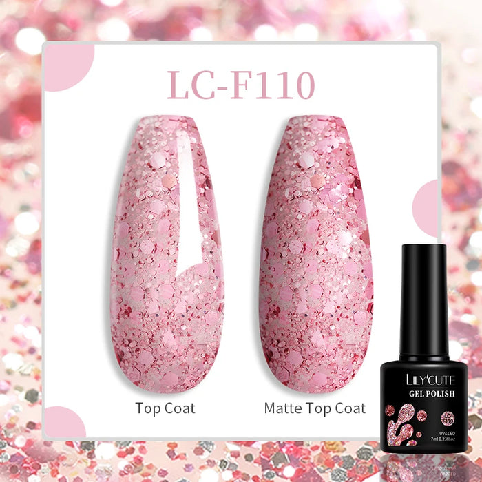 LILYCUTE 129 Farben 7 ml Nagel-Gel-Nagellack – semi-permanente Nagelkunst und Maniküre mit Soak-Off-LED-UV-Gel-Nagellack