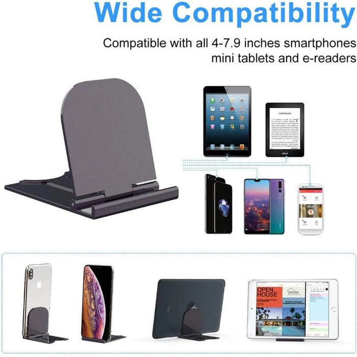 Soporte de escritorio para teléfono móvil, soporte plegable portátil para teléfono móvil, soporte de escritorio para iPhone 15, 14, 13 Pro Max, iPad y teléfono inteligente