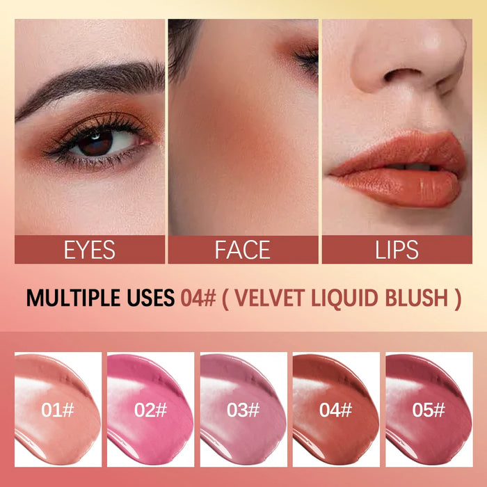 Matte Liquid Blush Velvet Rouge Orange Peach Face Color Lasting Beauty Natural Cheek Color Cream Rouge Makeup 7,5 ml