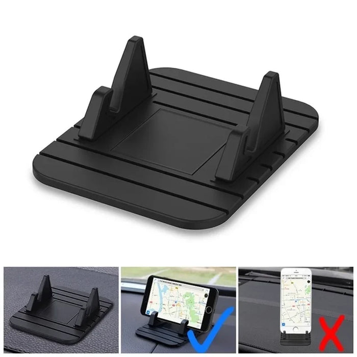 Support de téléphone de voiture en silicone antidérapant pour tableau de bord - Support XR 12 11 Pro, compatible avec Samsung, Xiaomi et Google Pixel 6