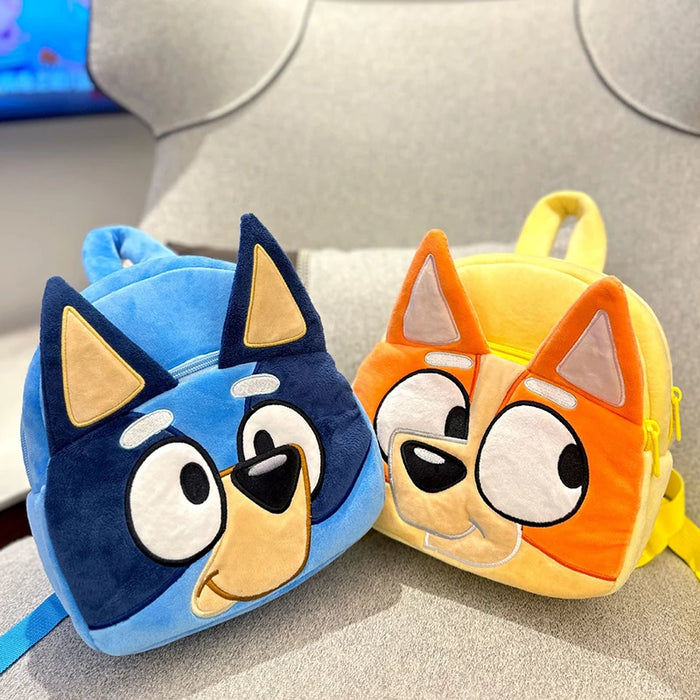 Bluey famille Cosplay préscolaire dessin animé sac d'école bleu chien sac à dos Kawaii Bluey Orange chien enfants sac à dos jouer