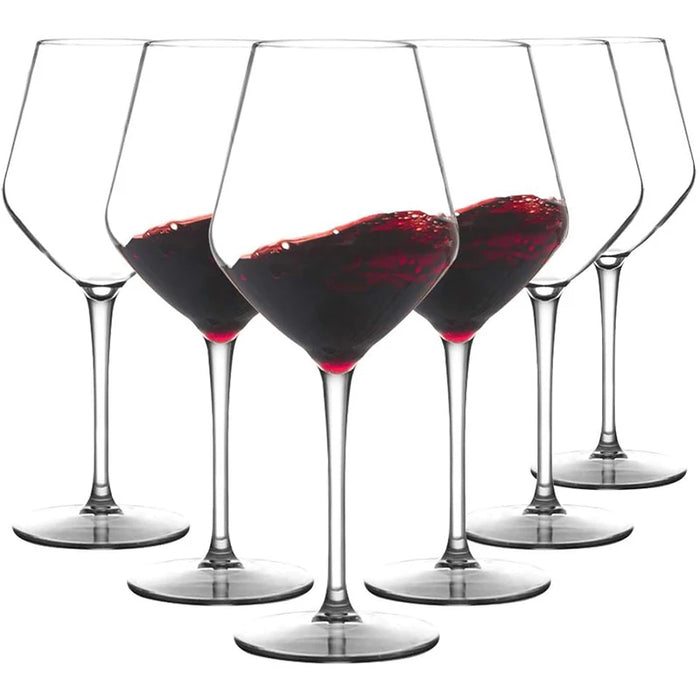 MICHLEY Lot de 2/4/6 verres à vin en plastique Tritan indestructibles pour pique-nique – Verres à vin de luxe réutilisables pour les fêtes et l'extérieur, passent au lave-vaisselle