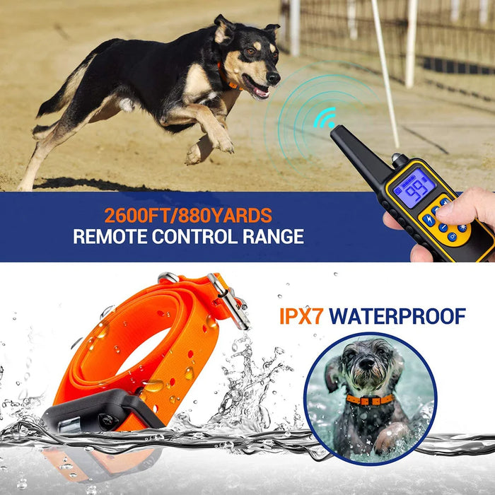 Collier de dressage électronique pour chien avec fonction anti-aboiement amovible - Collier anti-aboiement rechargeable avec vibration et clicker pour tous les chiens