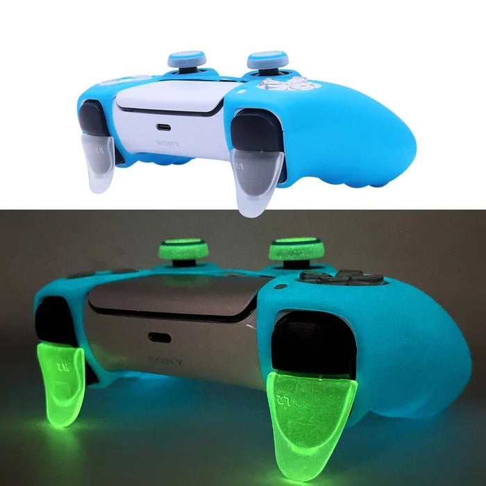 Coque en silicone souple lumineuse pour manettes PS5 - Accessoires de jeu pour manette de jeu