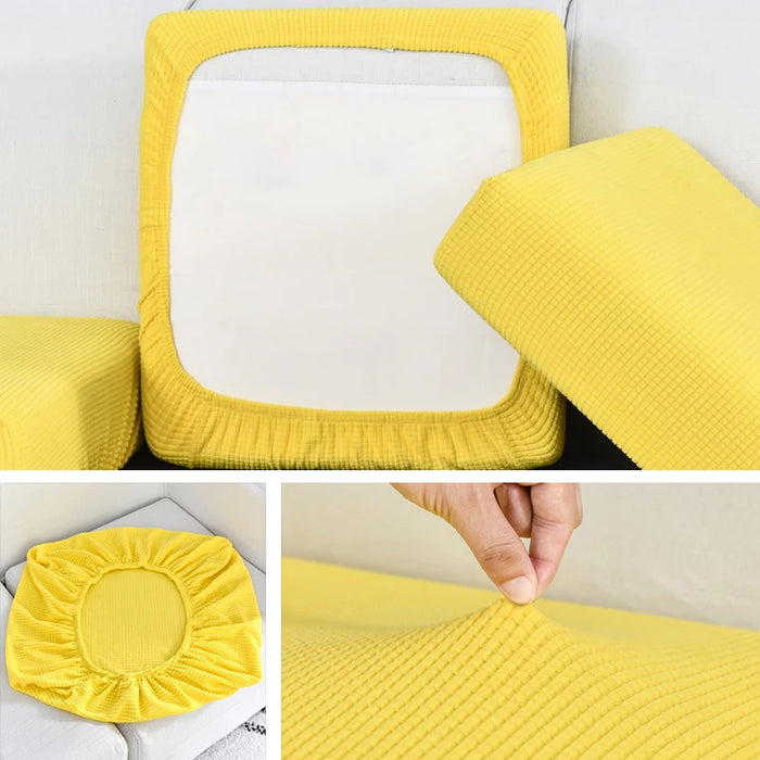 Housse de canapé élastique en jacquard - Protection pour salon, amovible et lavable 1 pièce