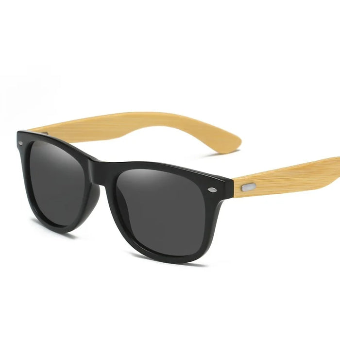 Lunettes de soleil carrées rétro en bois respectueuses de l'environnement pour hommes et femmes – Protection UV400 pour un confort oculaire classique pour la conduite et la pêche