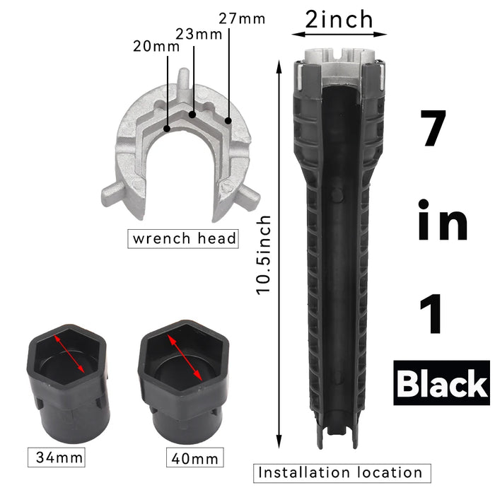 8-in-1-Spültischmischerschlüssel für Installation und Reparatur