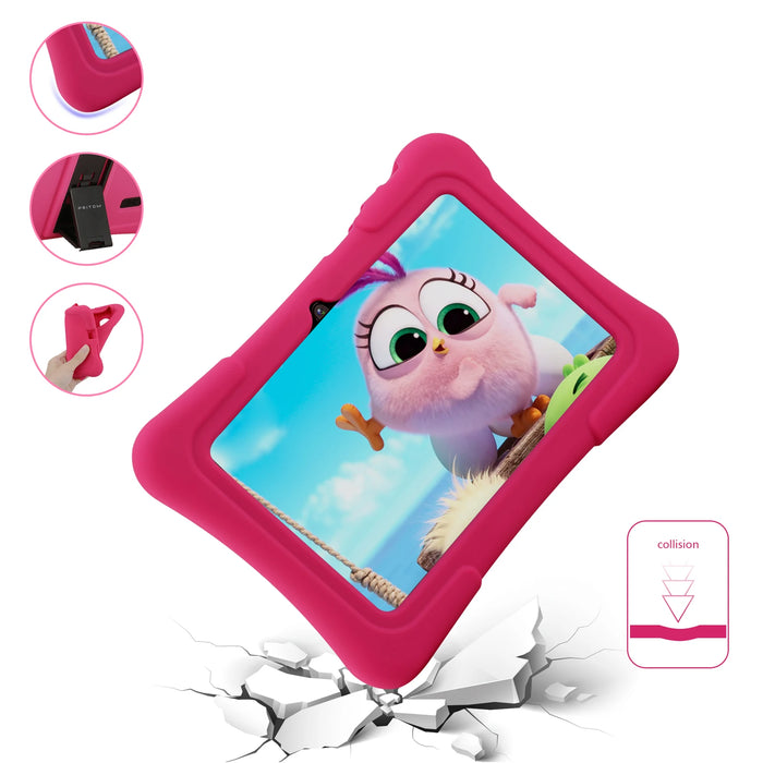 PRITOM Tablet Infantil de 7 Pulgadas con Quad Core, Android 10, 32GB, WiFi, Bluetooth y Software Educativo Preinstalado