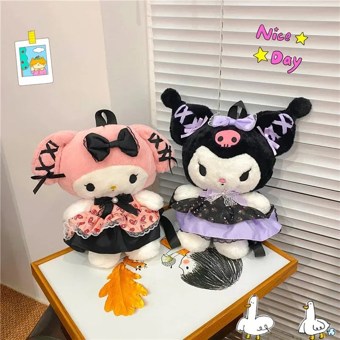 Linda mochila estilo lolita de felpa Sanrio Kuromi - My Melody Dust Bag para regalos de Navidad